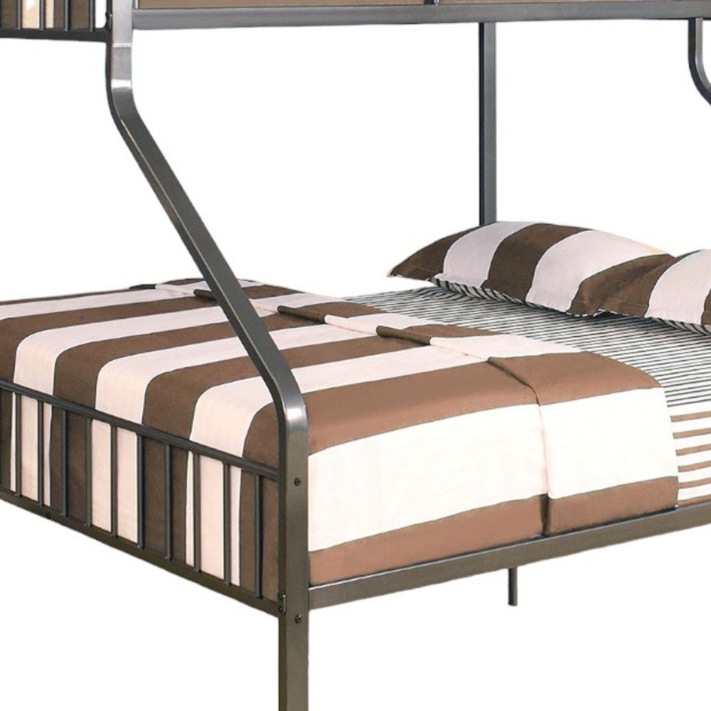 Gunmetal Twin Over Queen Bunk Bed