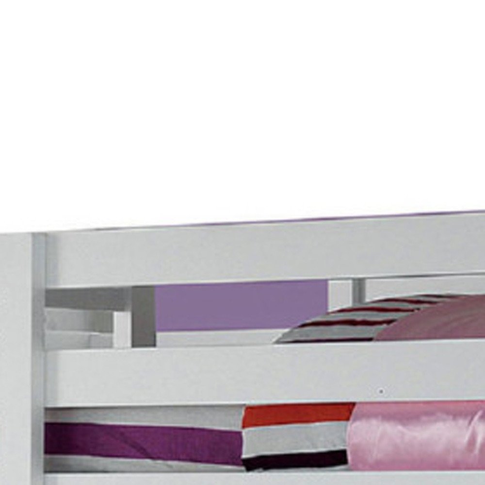 66" White Five Tier Standard Bookcase With Five Drawers