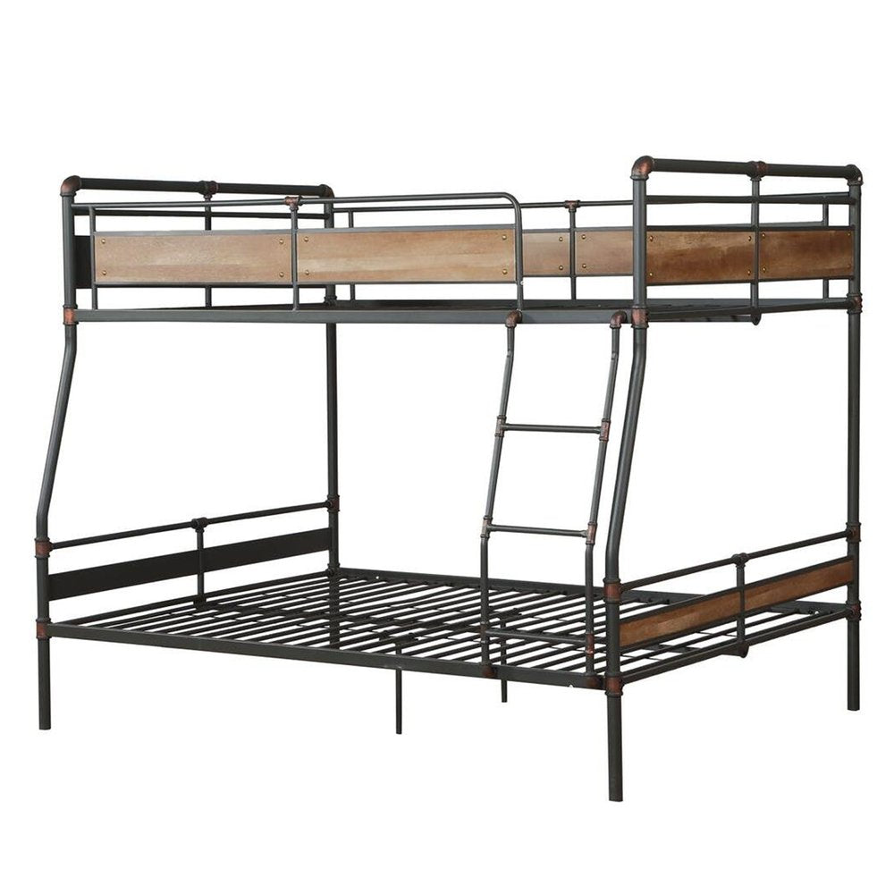 Bronze Queen Over Queen Metal Bunk Bed