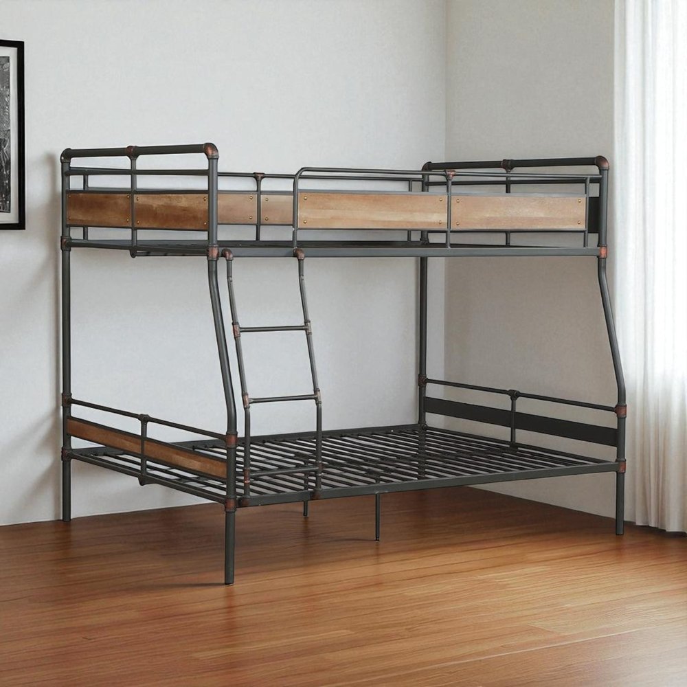 Bronze Queen Over Queen Metal Bunk Bed