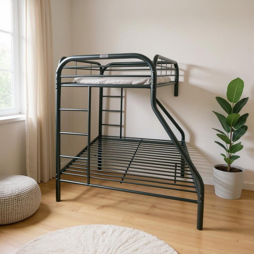78" X 54" X 60" Twin Over Full Purple Metal Tube Bunk Bed