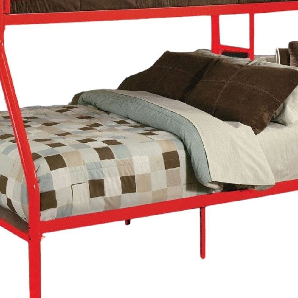 78" X 54" X 60" Twin Over Full Purple Metal Tube Bunk Bed