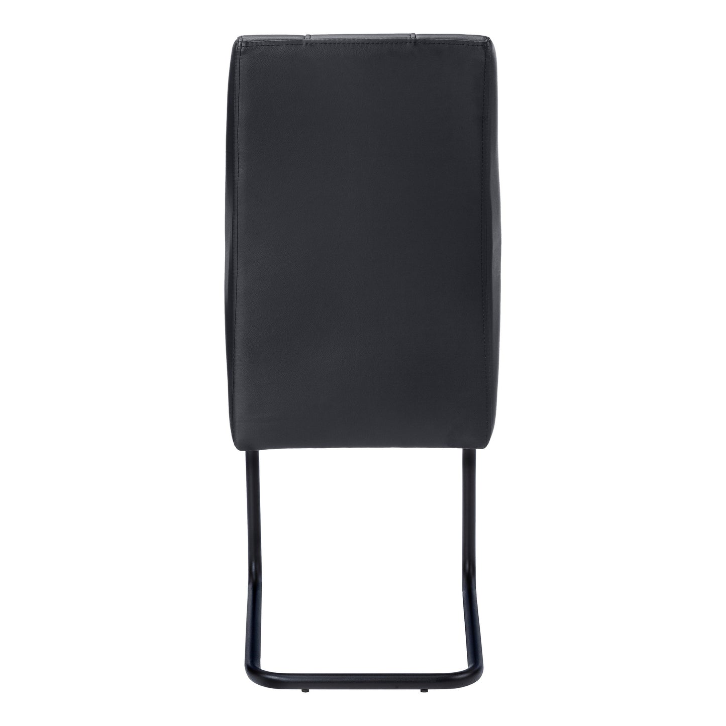 Set of Two Gray And Silver Upholstered Faux Leather Dining Side Chairs