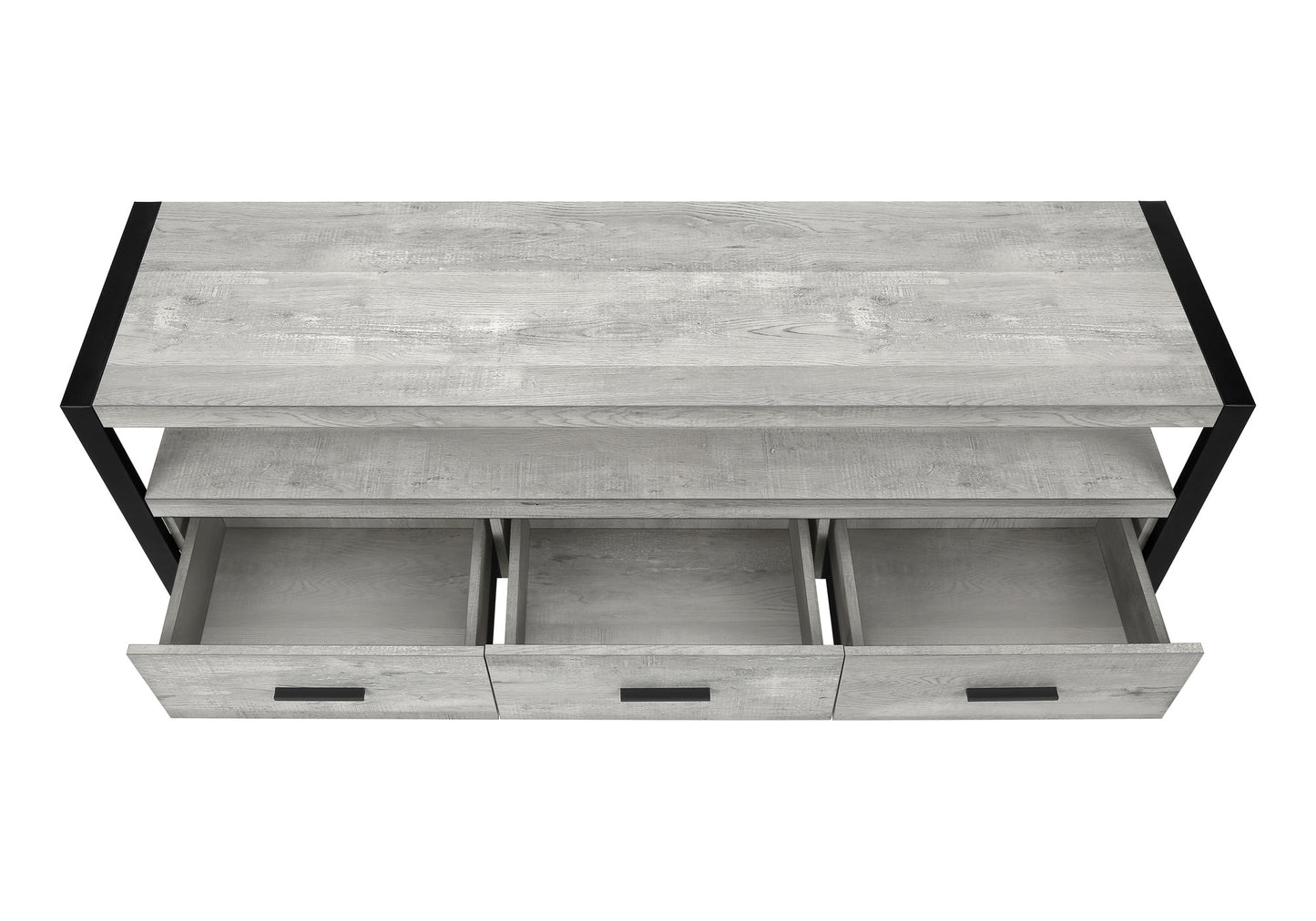 59" Brown and Black Cabinet Enclosed Storage TV Stand