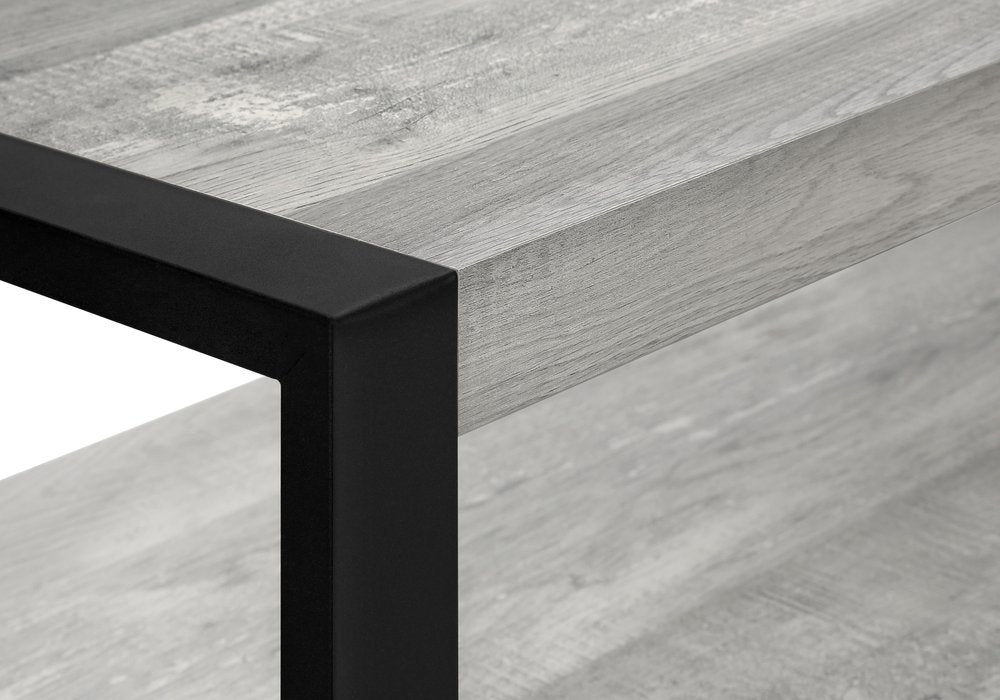 59" Black and Gray Cabinet Enclosed Storage TV Stand