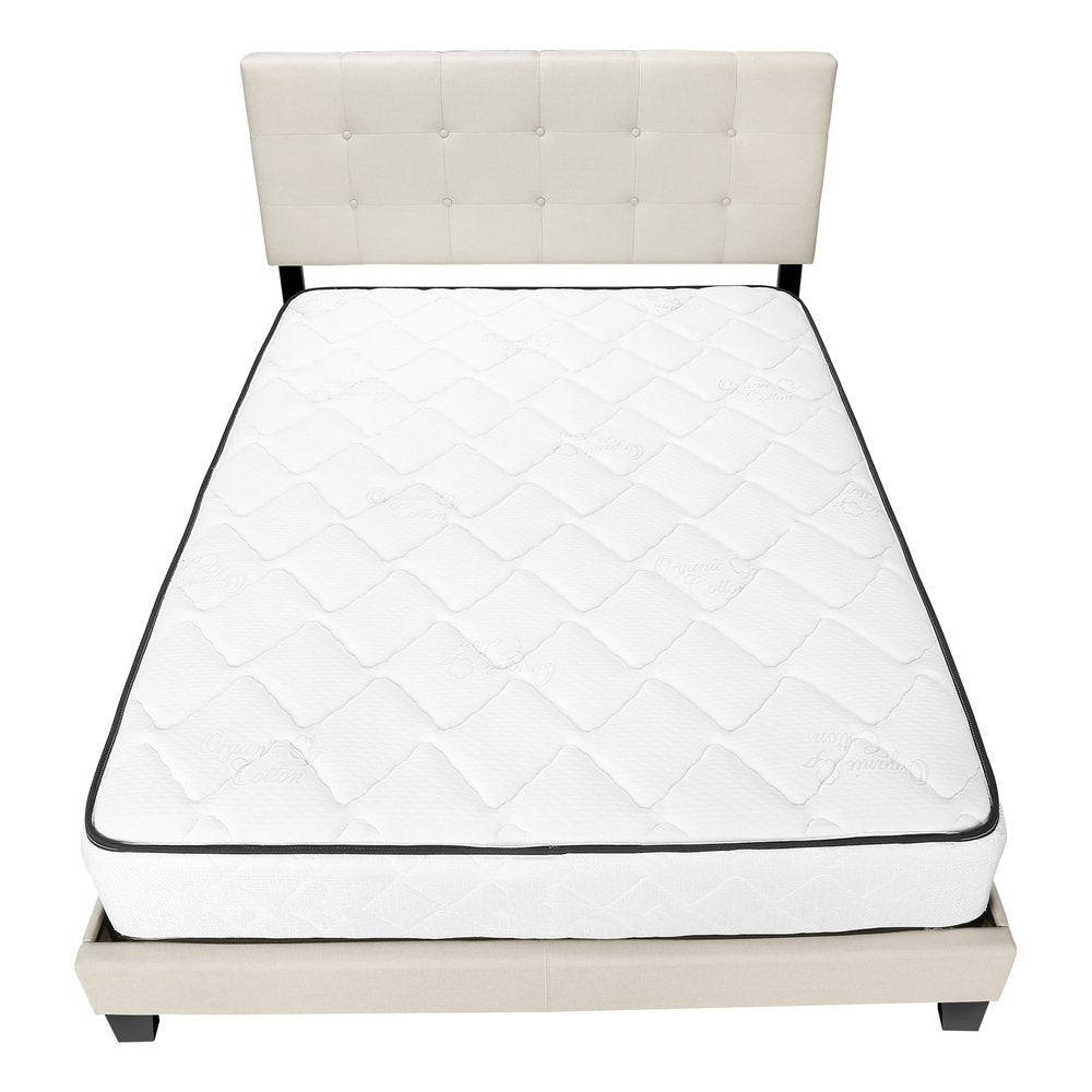 Gray Queen Tufted Upholstered Bed Frame