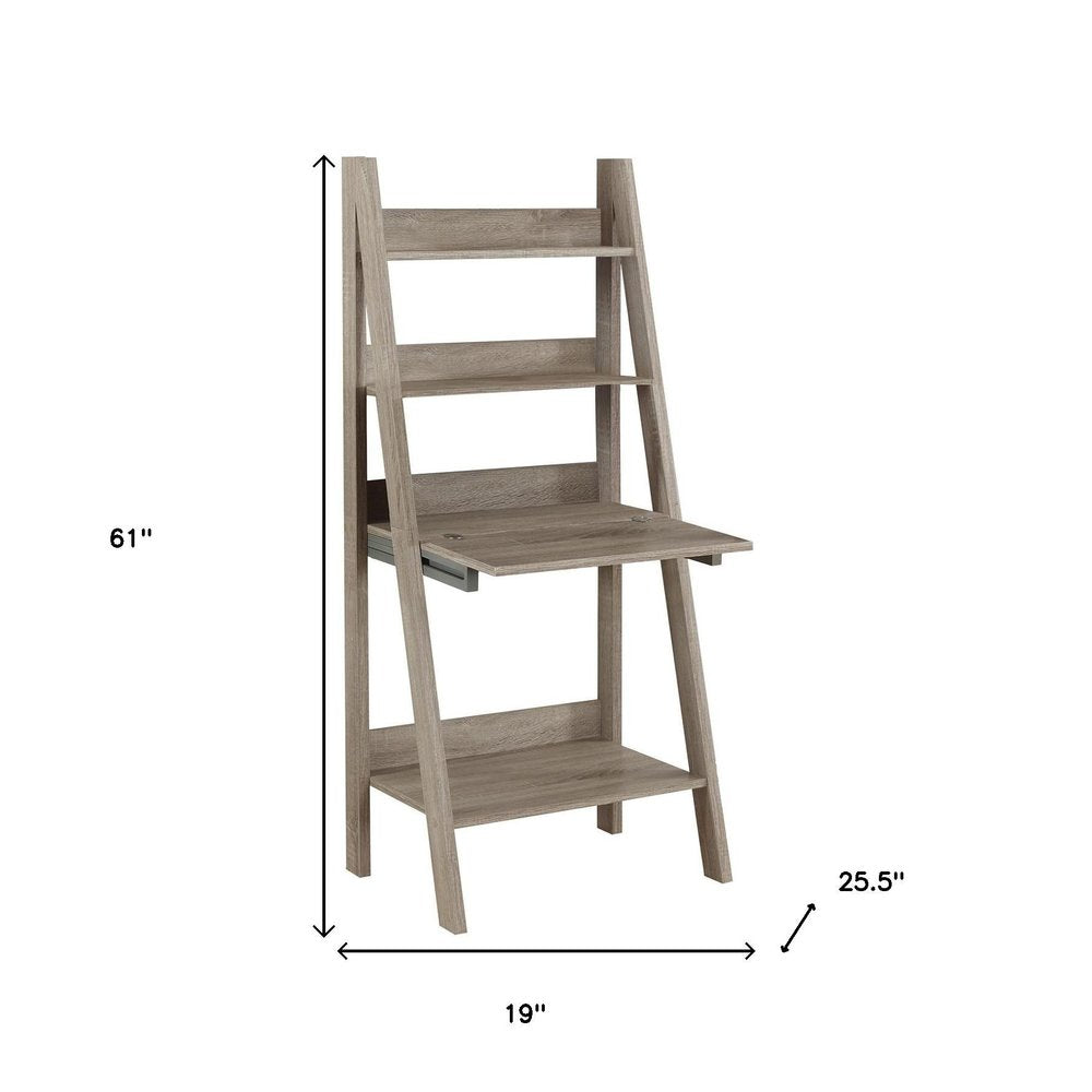 19" Taupe Ladder Desk