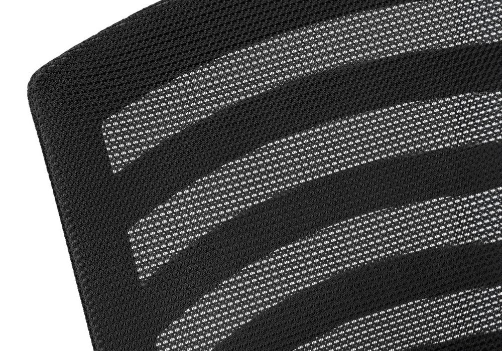 Black Polyester Seat Swivel Adjustable Task Chair Mesh Back Plastic Frame