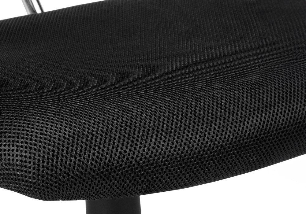 Black Polyester Seat Swivel Adjustable Task Chair Mesh Back Plastic Frame