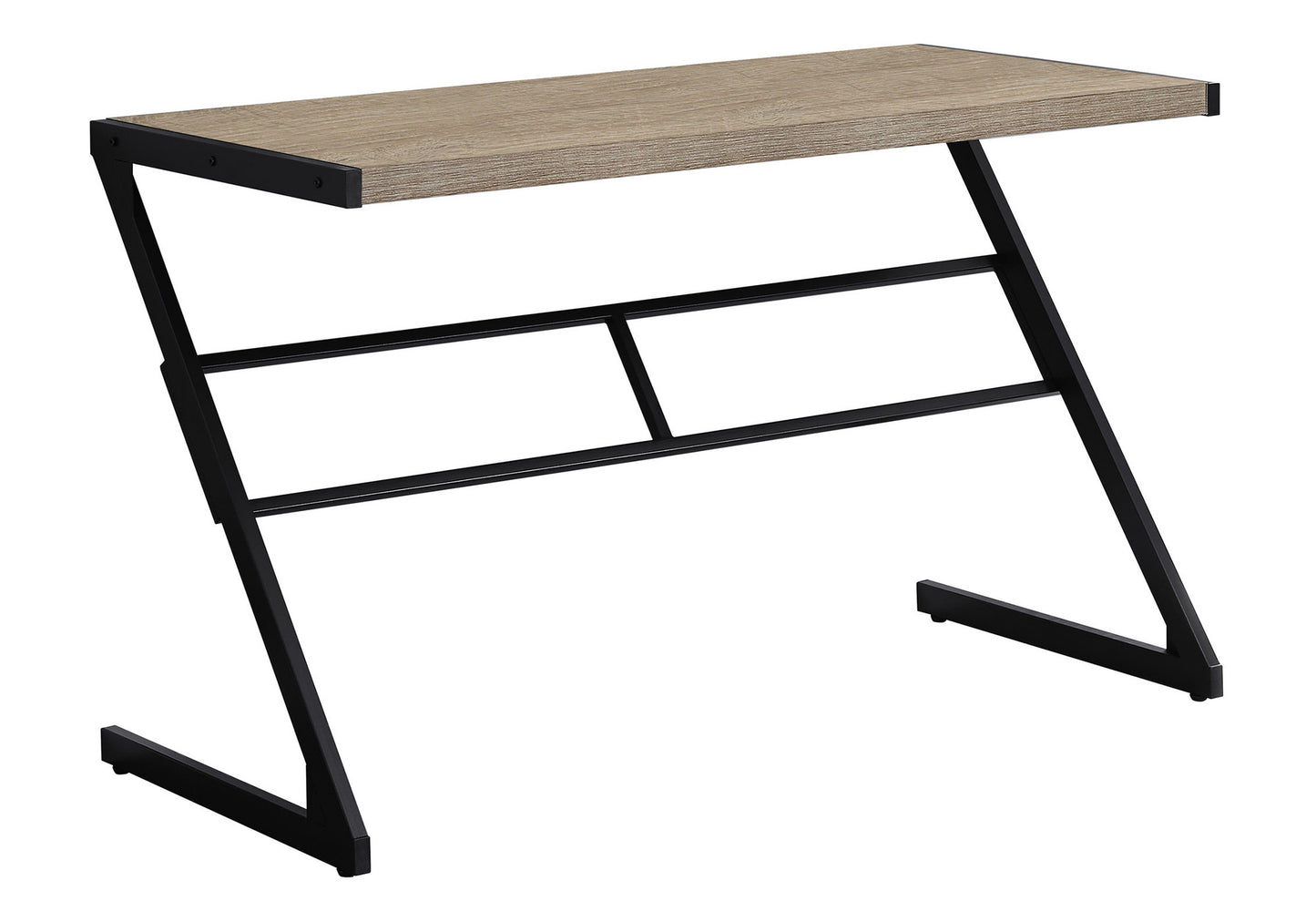 22" White and Silver Computer Desk