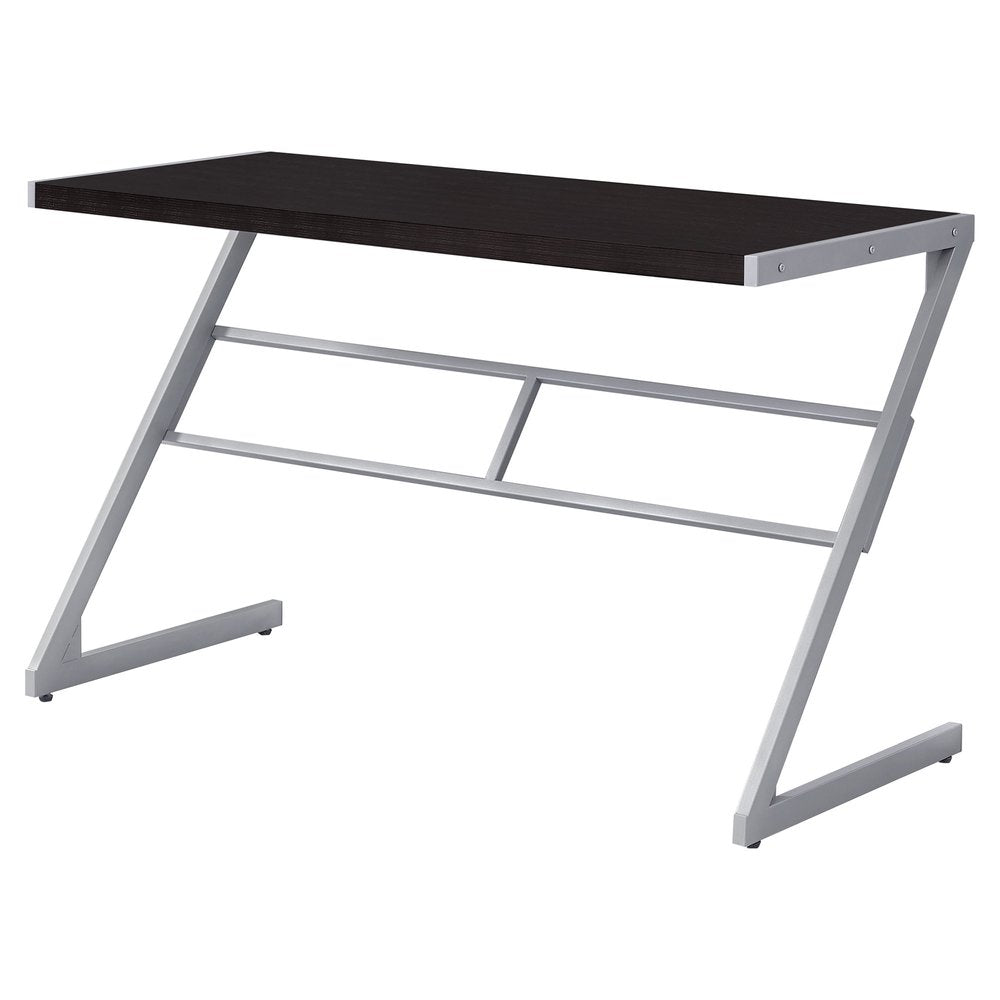 48" White and Silver Computer Desk