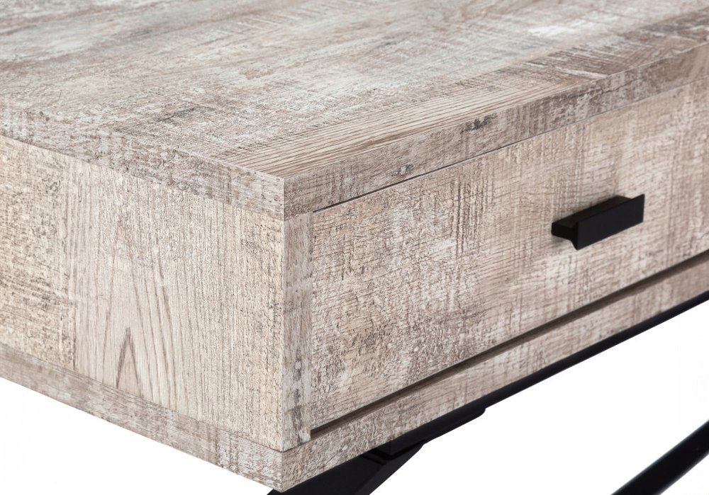 24" White and Silver Computer Desk With Two Drawers