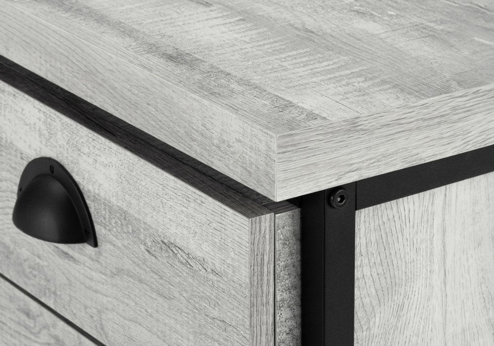 24" Brown and Black Computer Desk With Three Drawers