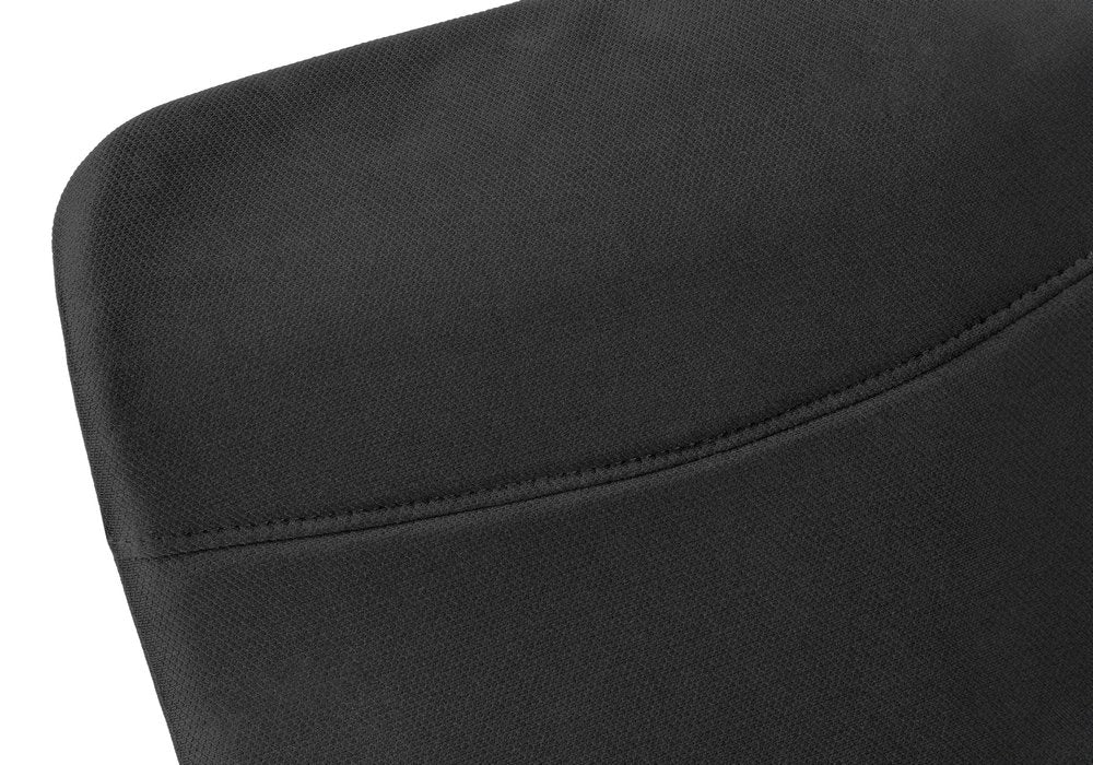 Black Fabric Seat Swivel Adjustable Task Chair Fabric Back Plastic Frame