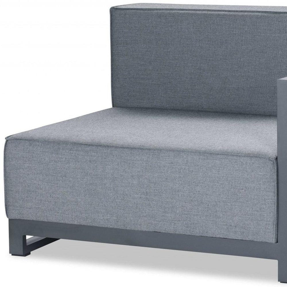 37" Gray Linen Arm Chair