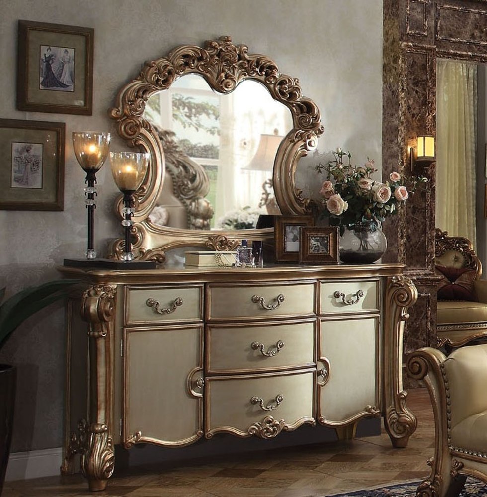 71" Solid Wood Five Drawer Dresser
