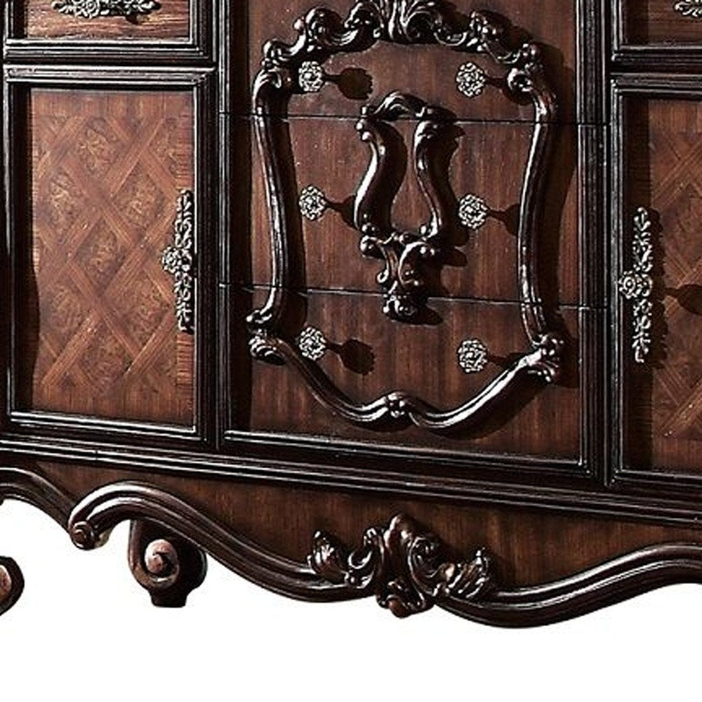 71" Solid Wood Five Drawer Dresser