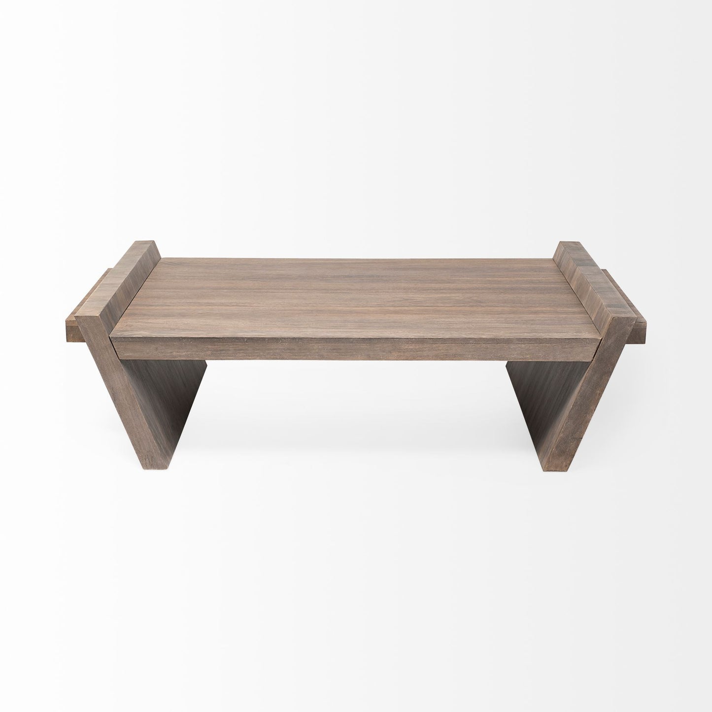 59" Brown Wood Coffee Table