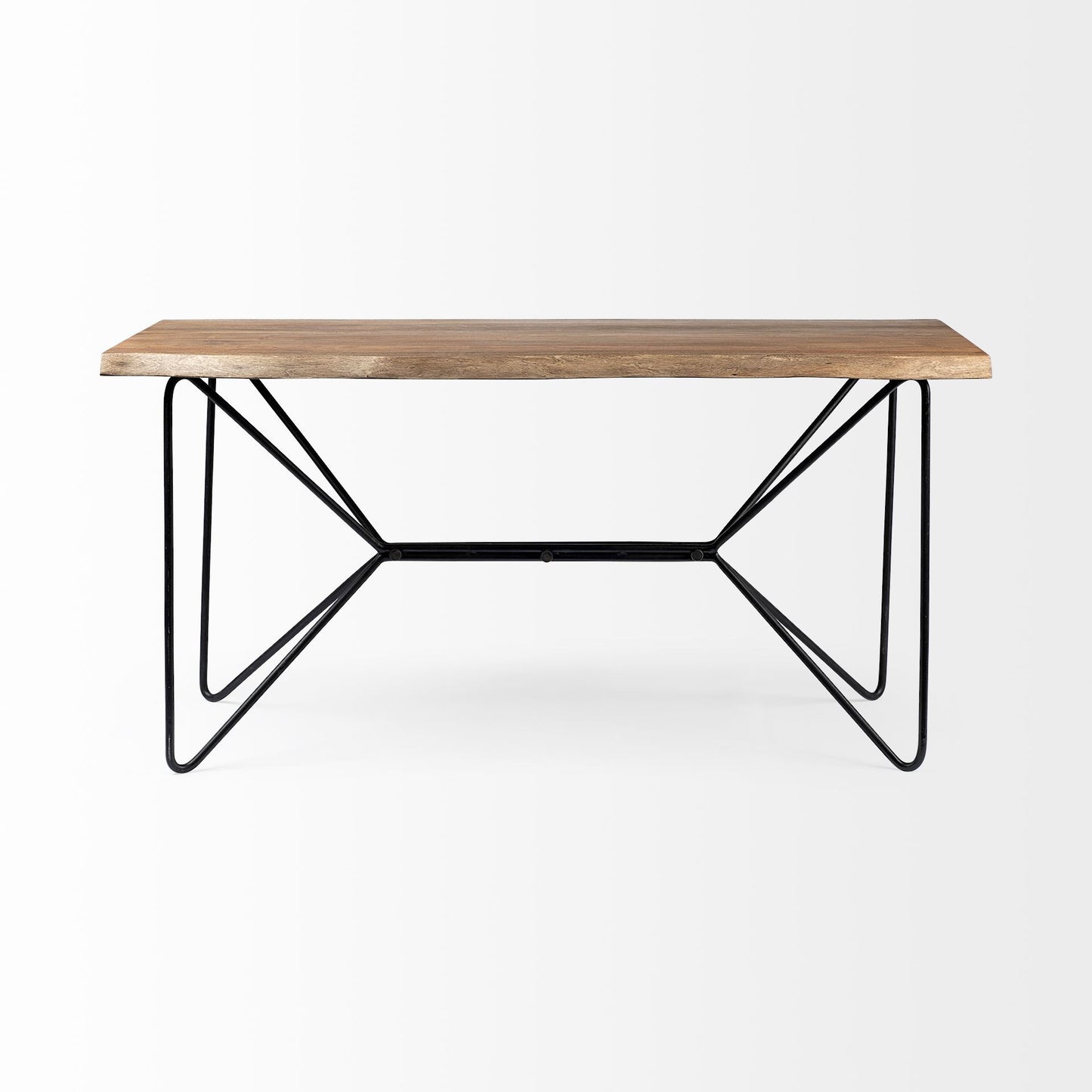 26" Brown and Black Writing Desk