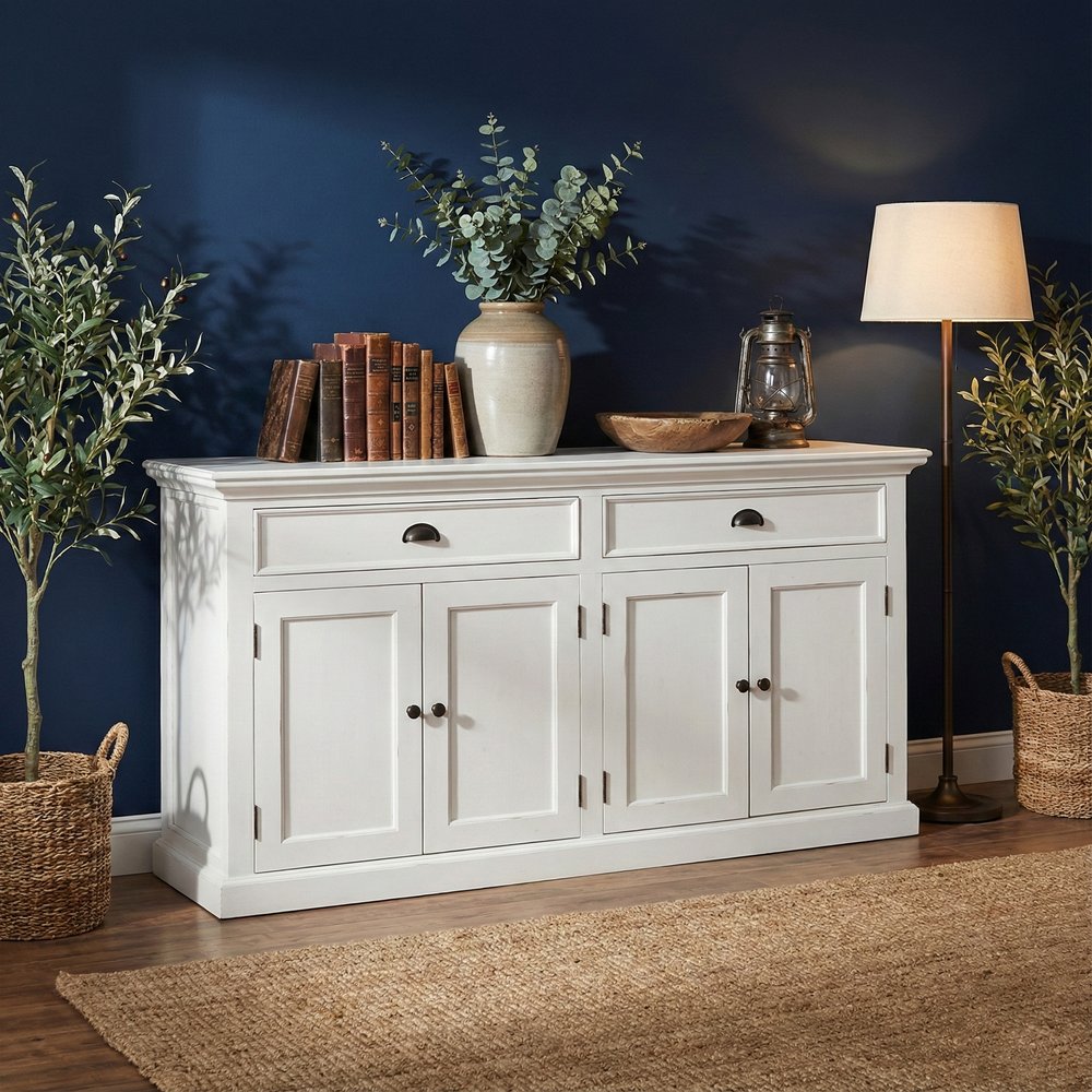 Modern Farmhouse White Buffet Server