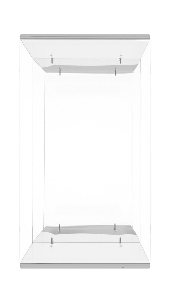 25" Clear Plastic Two Tier Bookcase