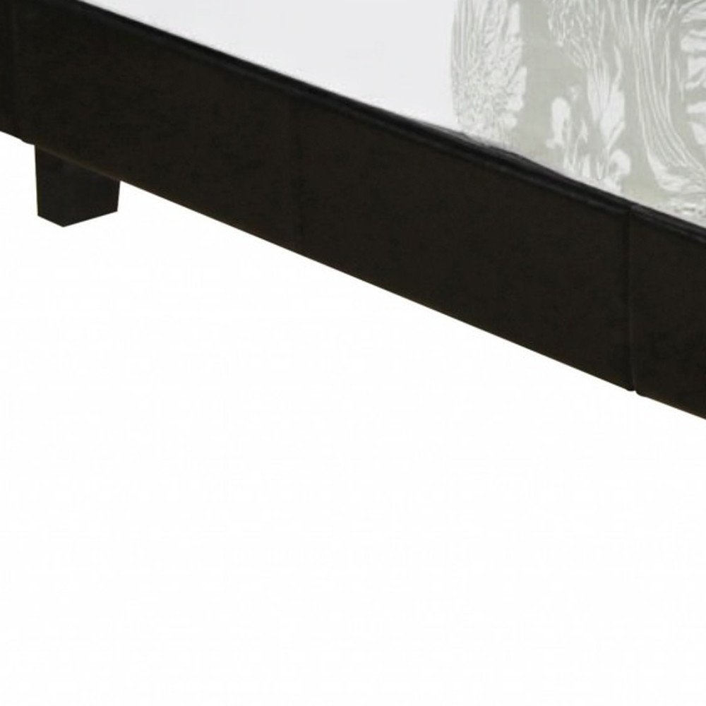 Black Faux Leather King Bed Frame