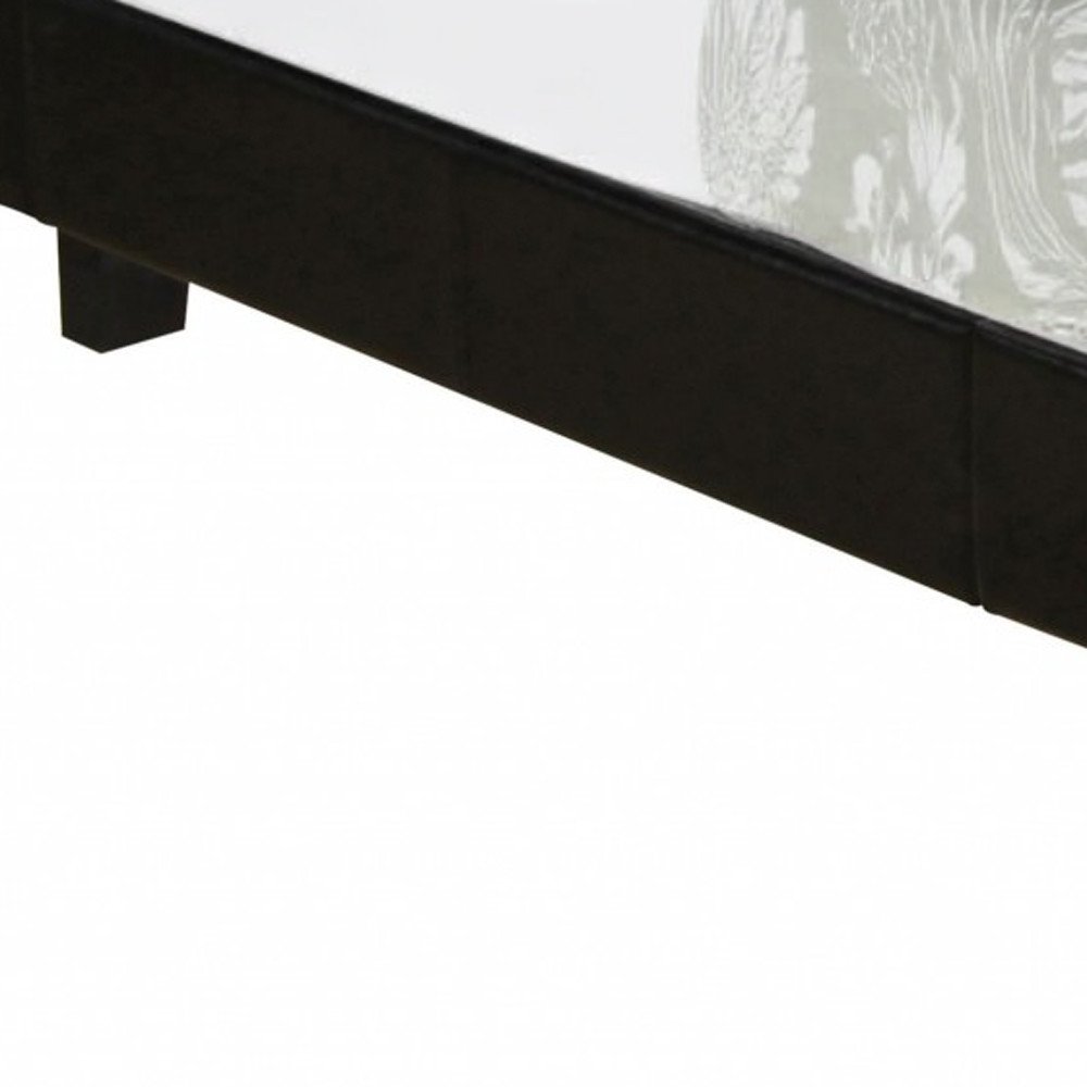 White Faux Leather Queen Bed Frame