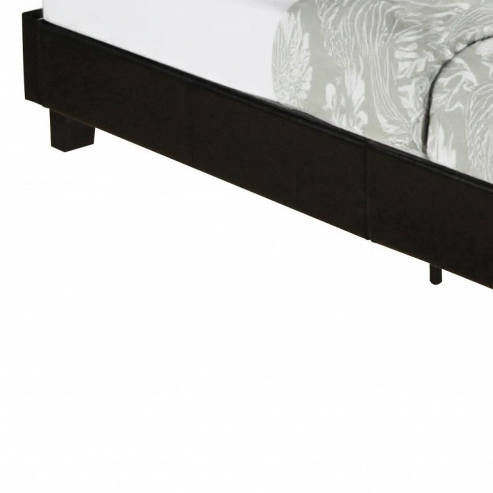 Black Faux Leather King Bed Frame