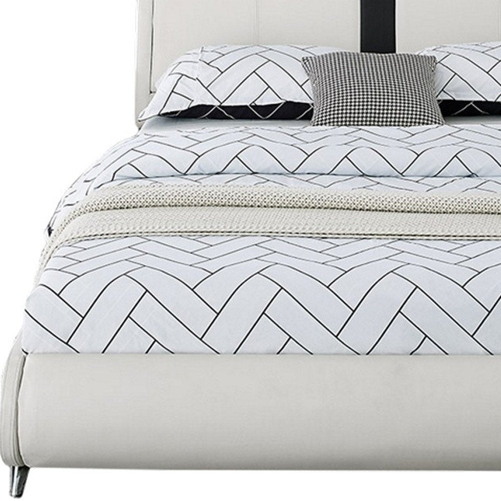 Black Faux Leather Queen Bed Frame