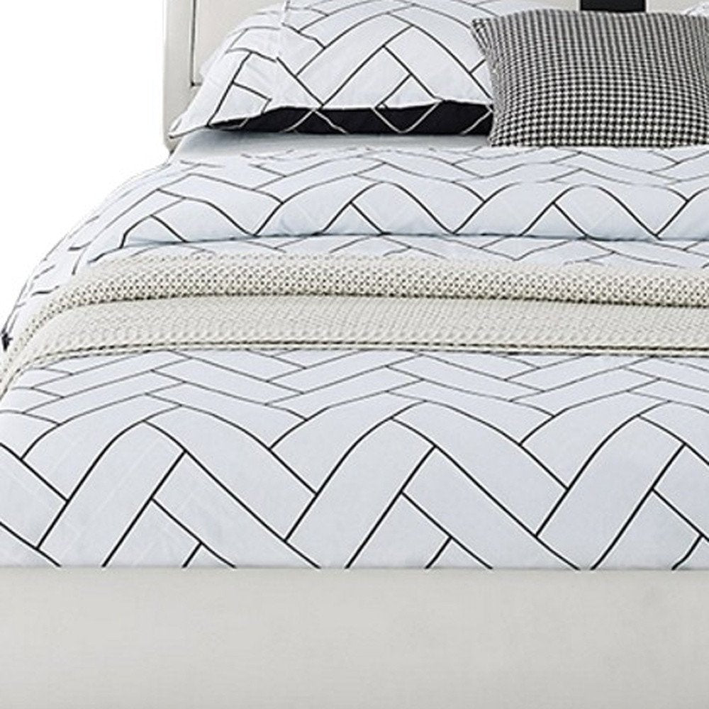 Black Faux Leather Queen Bed Frame