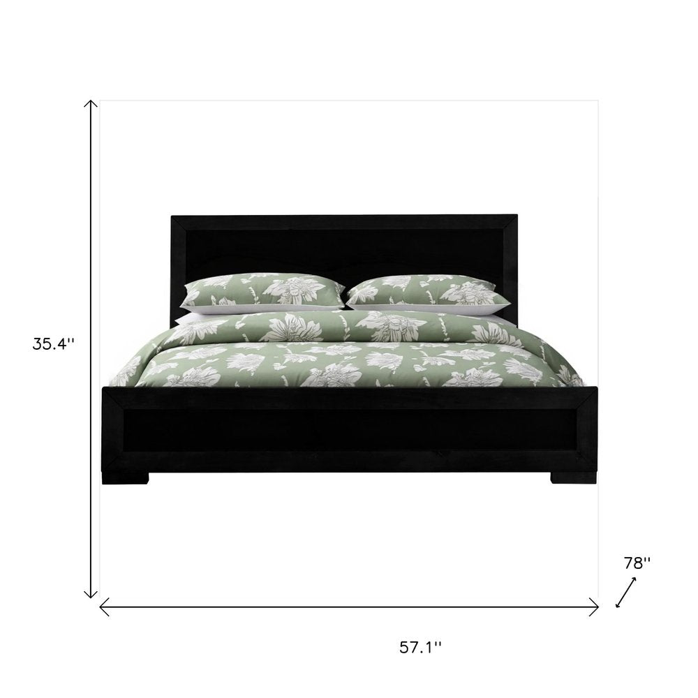 Black Wood Twin Platform Bed