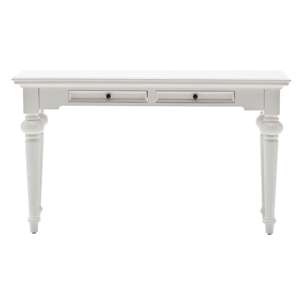 55" White Console Table With Storage