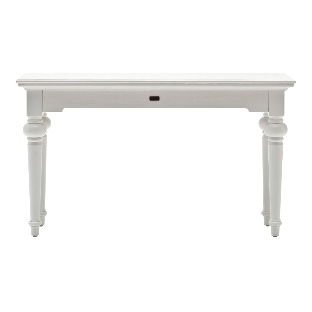 55" White Console Table With Storage