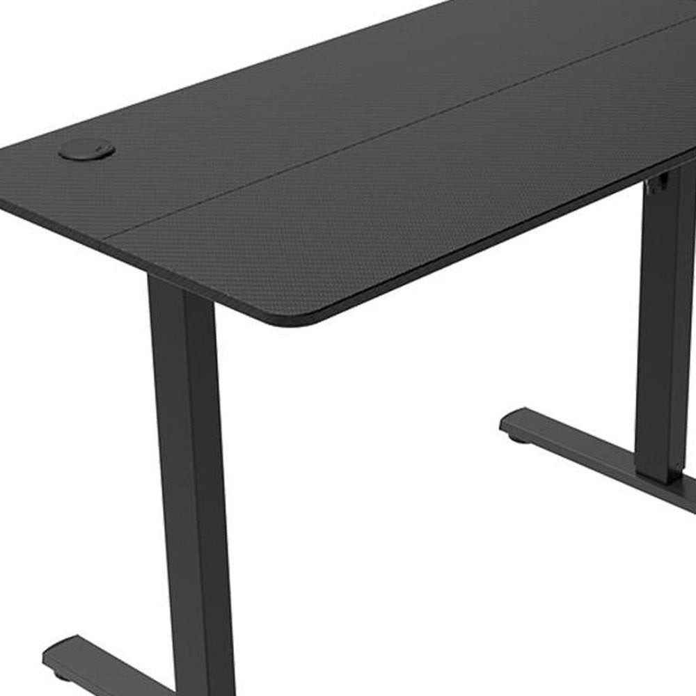 48" Adjustable Black Stainless Steel Standing Desk