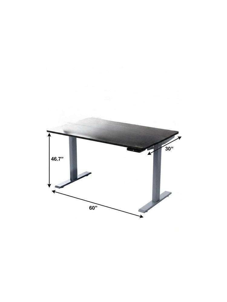 Adjustable Black and Gray Stainless Steel Rolling Standing Desk