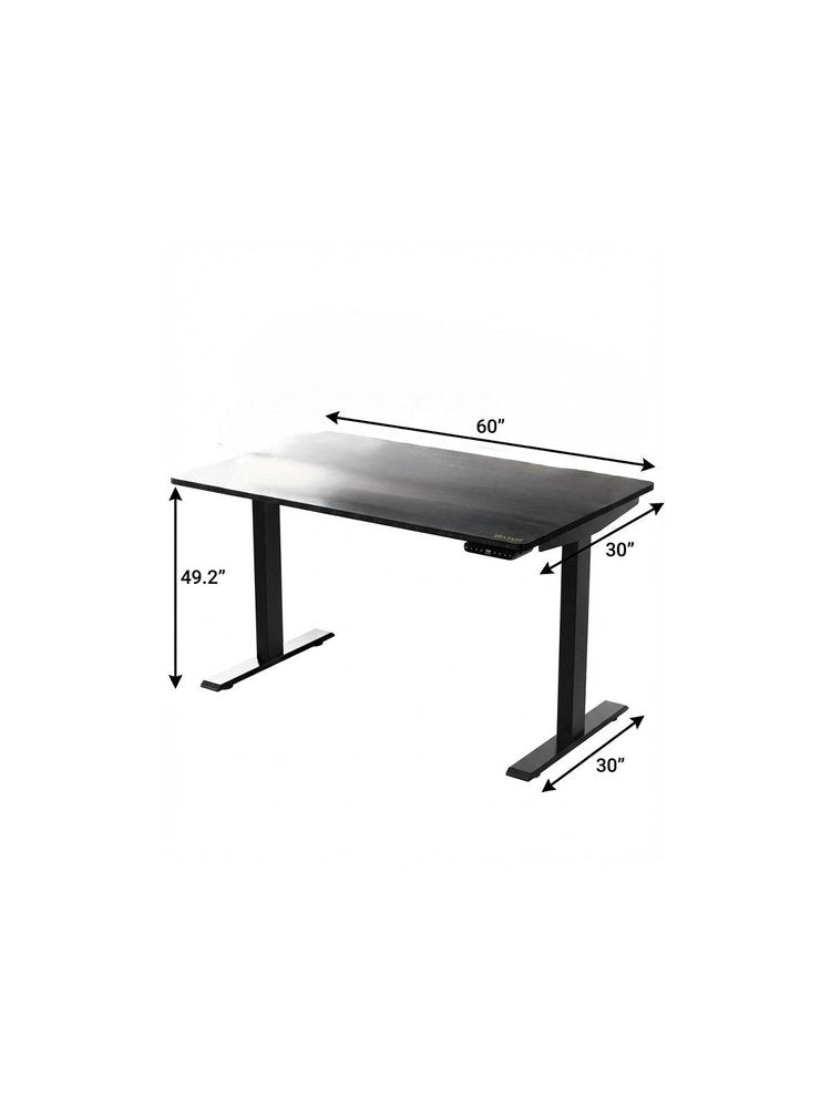 60" Adjustable Black Stainless Steel Standing Desk