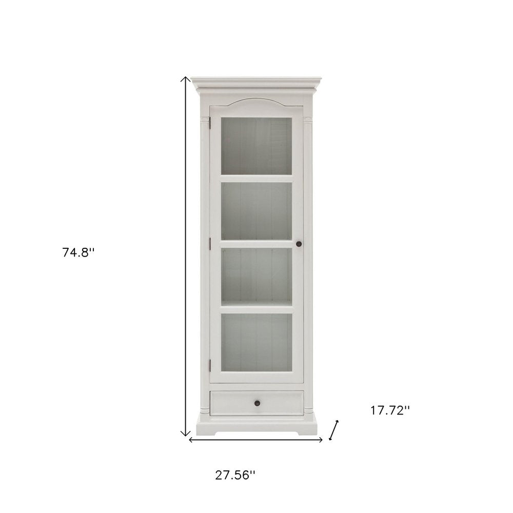 75" White Solid Wood Pantry Or Storage Closet