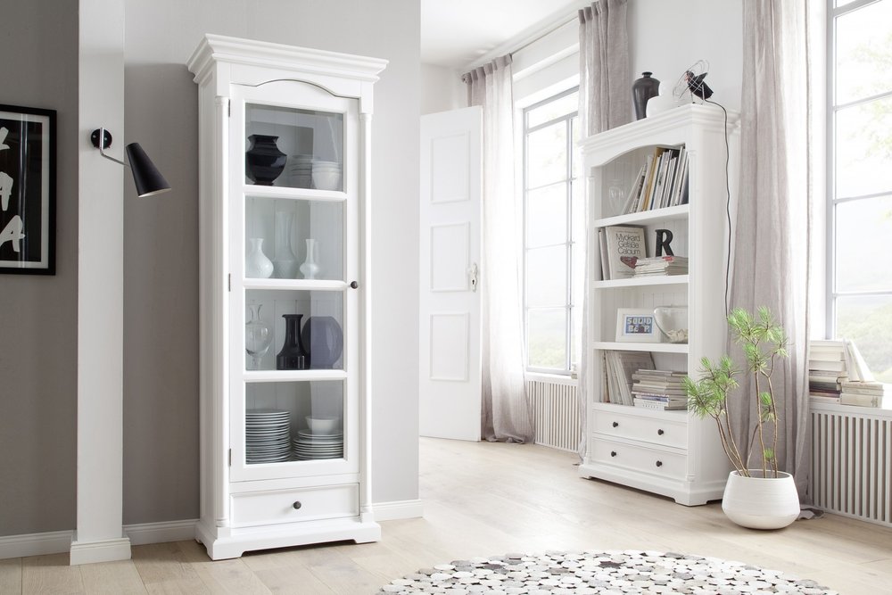 75" White Solid Wood Pantry Or Storage Closet