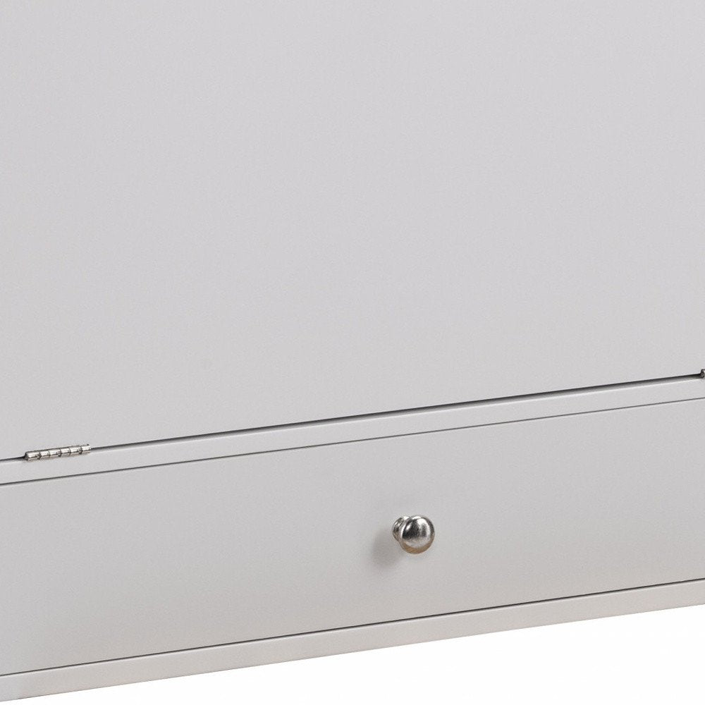 26" White Wall Mounted Floating Desk