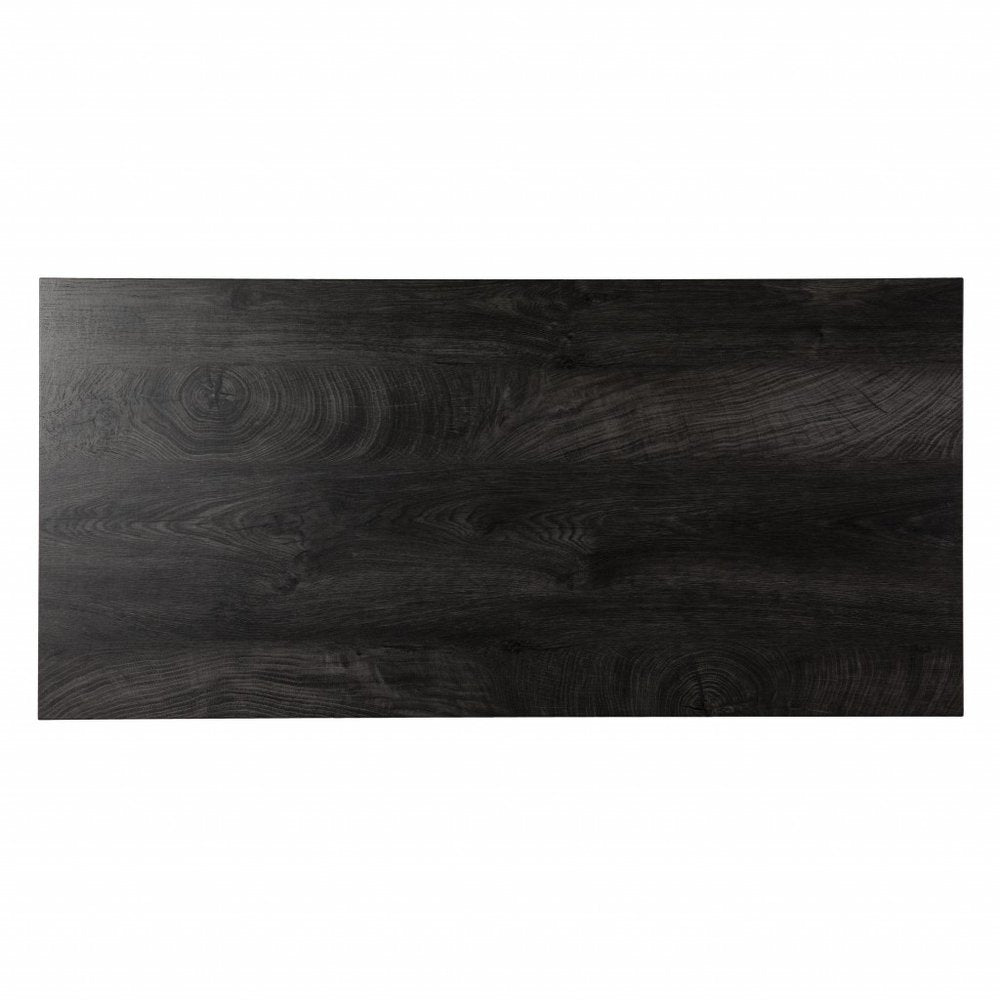45" Black and Brown Writing Desk