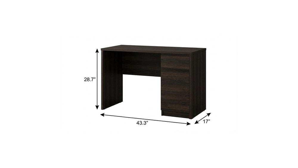 43" Black Computer Desk