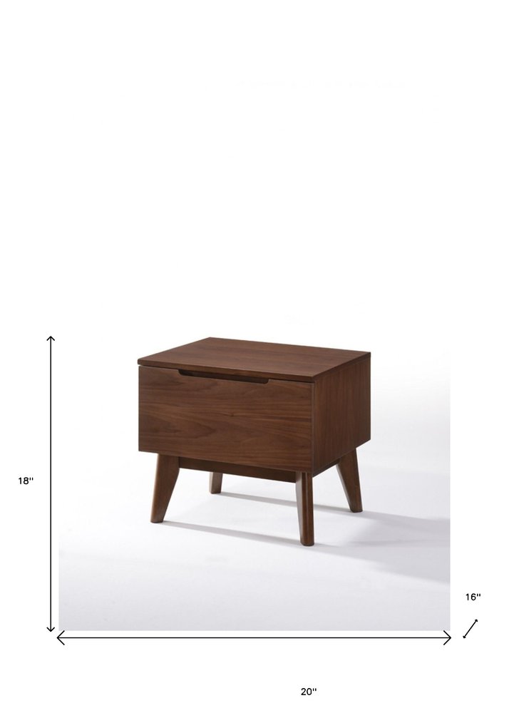 18" Wood One Drawer Nightstand