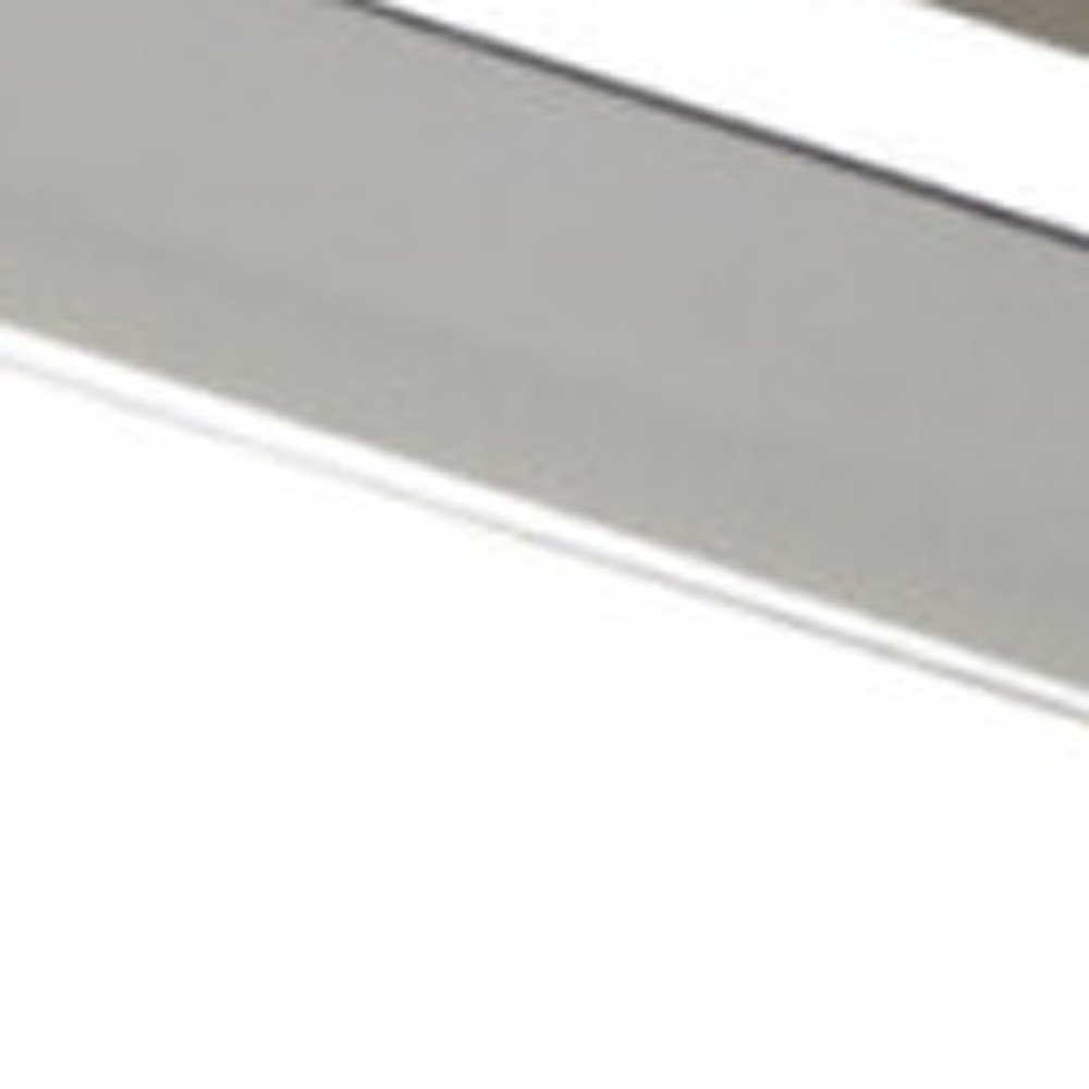 47" White and Silver Tufted Faux Leather Upholstered Dining Bench
