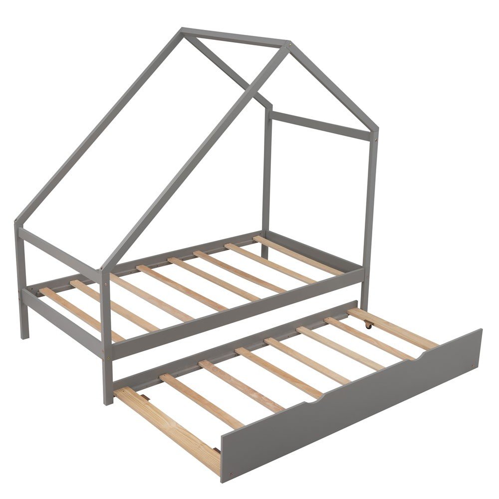 Gray Wood Twin with Trundle