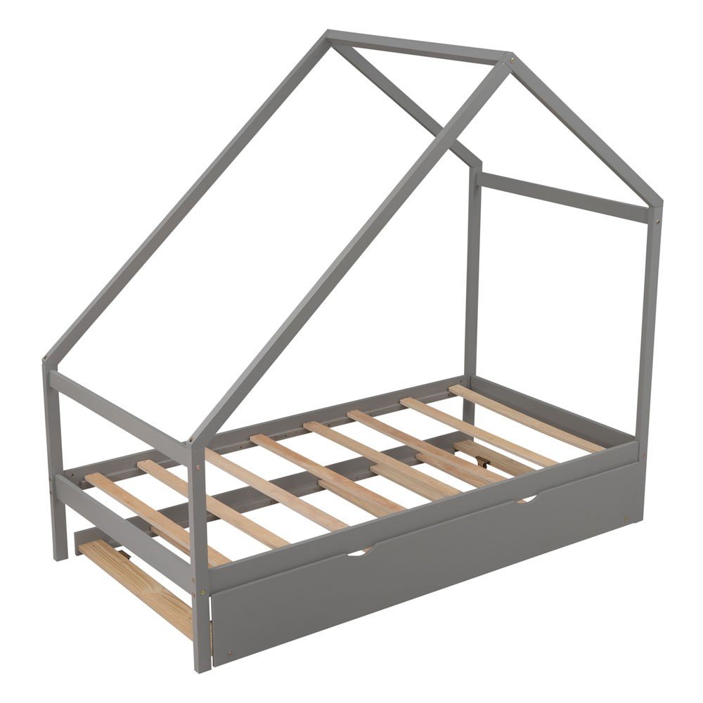 Gray Wood Twin with Trundle