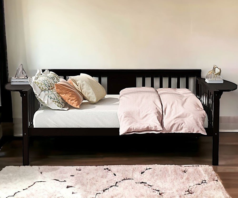 Espresso Wood Full Bed Frame