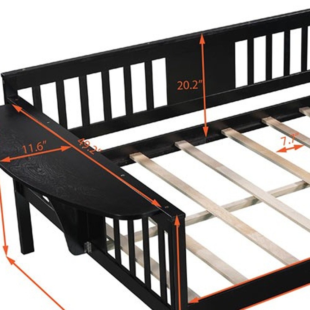Espresso Wood Full Bed Frame