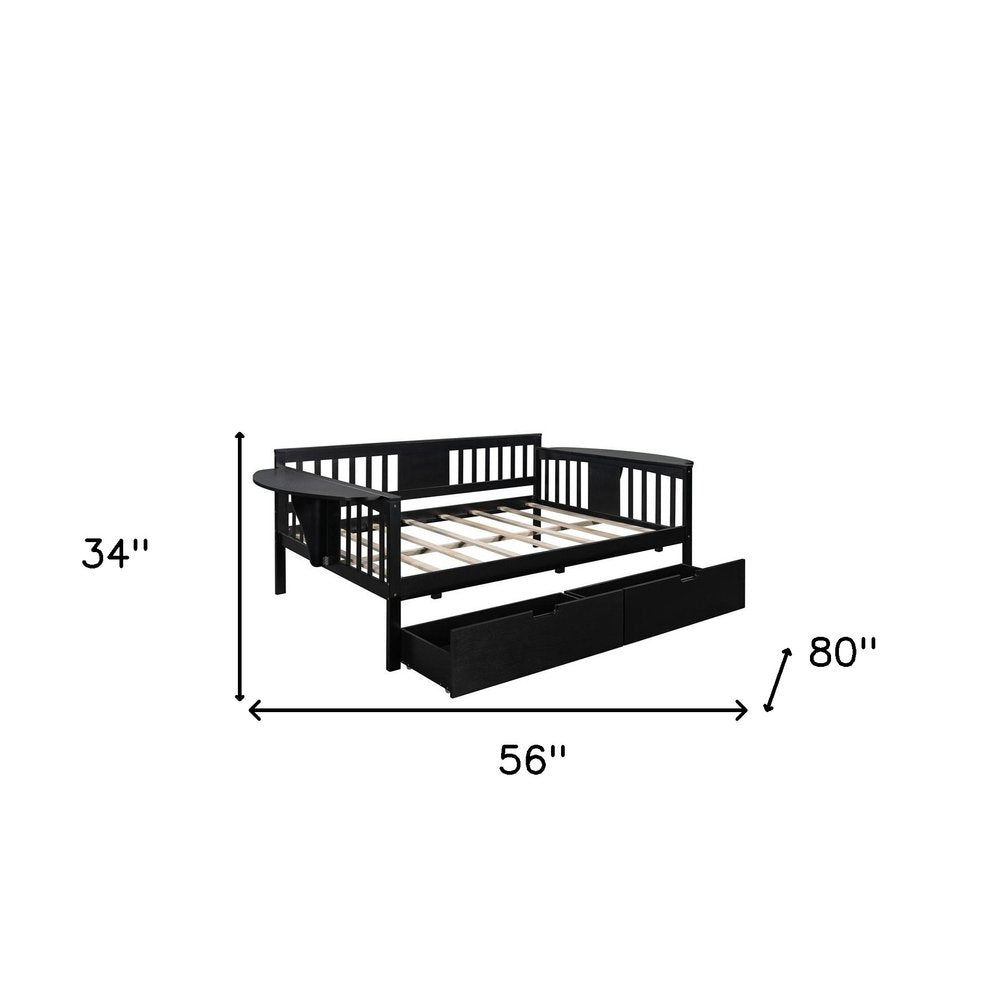 Espresso Wood Full Bed Frame