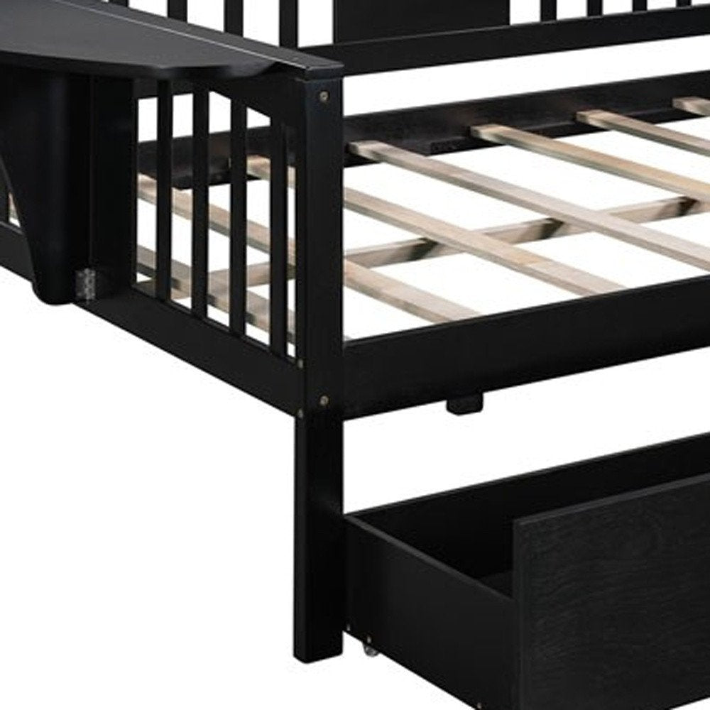 Espresso Wood Full Bed Frame