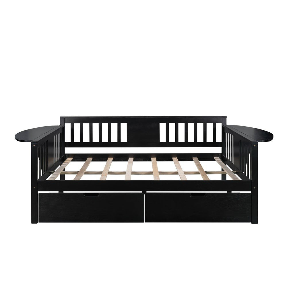 Espresso Wood Full Bed Frame